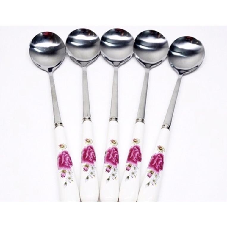 Set 5 thìa cán sứ BP