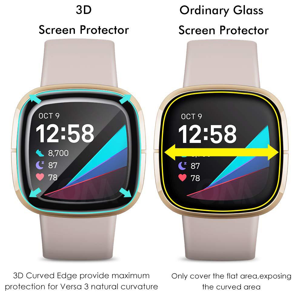Miếng Dán Bảo Vệ Màn Hình 3d Cho Đồng Hồ Thông Minh Fitbit Versa 3