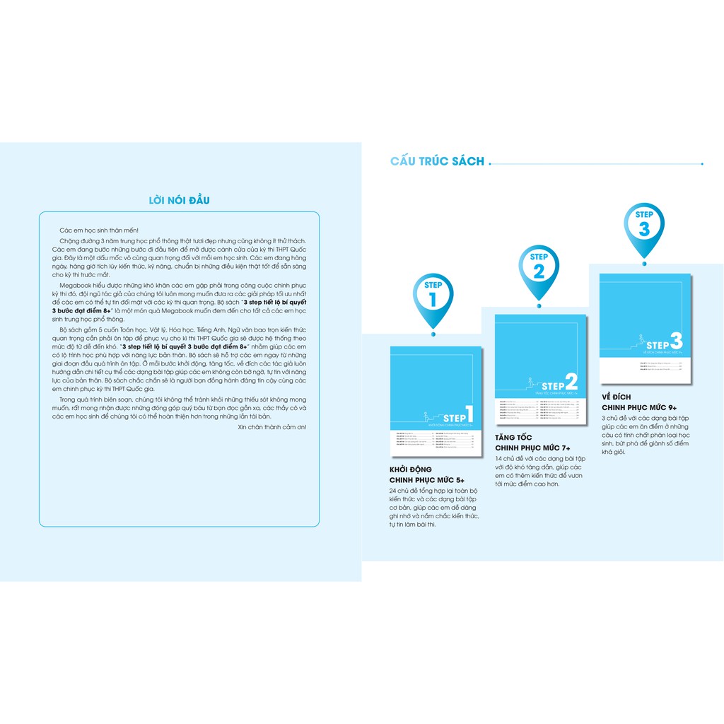 Sách 3 STEP - Tiết lộ bí quyết 3 bước đạt điểm 8+ Vật lý