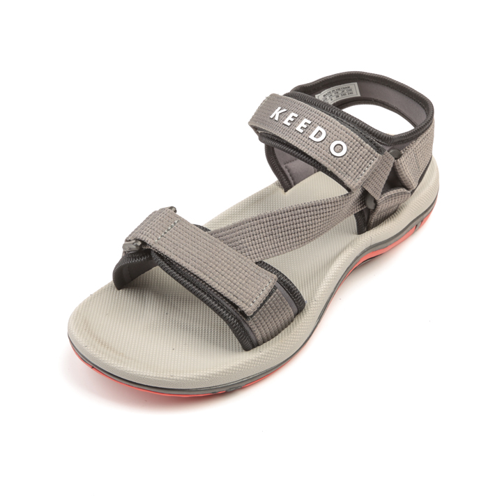 Sandal nam KEEDO KDS03-1 quai chéo màu đen, đỏ, xám