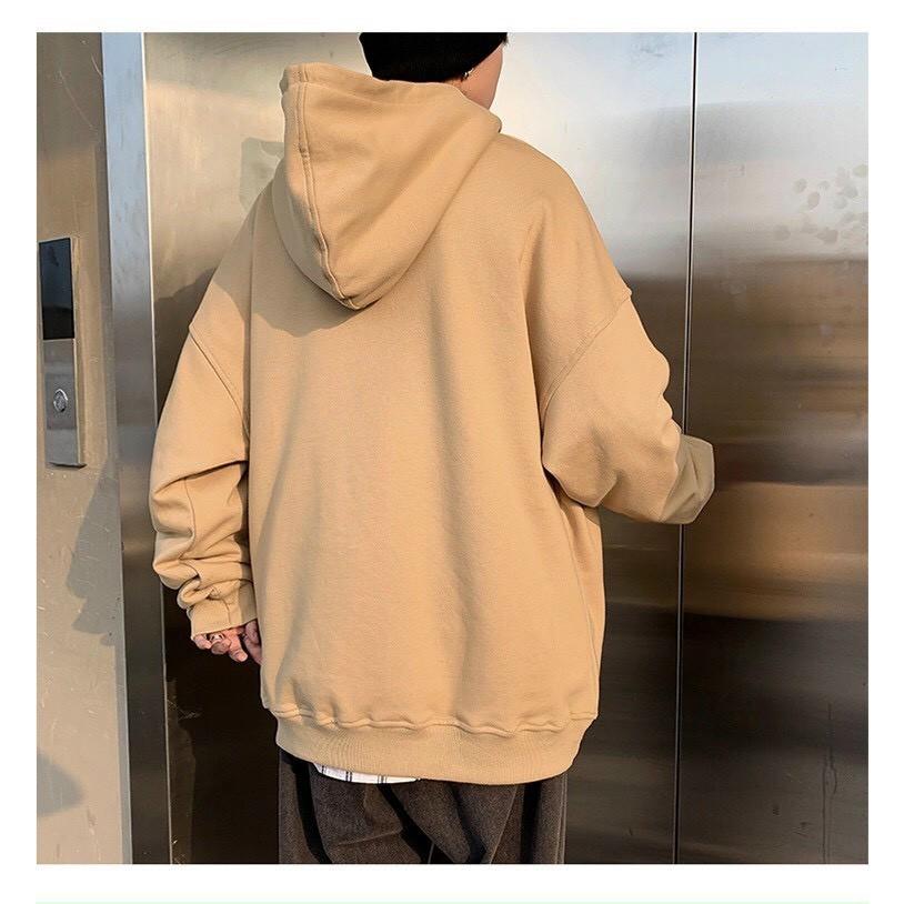 Áo Hoodie Nỉ Nam Nữ Trơn From Rộng Unisex Chất Nỉ Cotton Bao Dày Không Đổ Lông