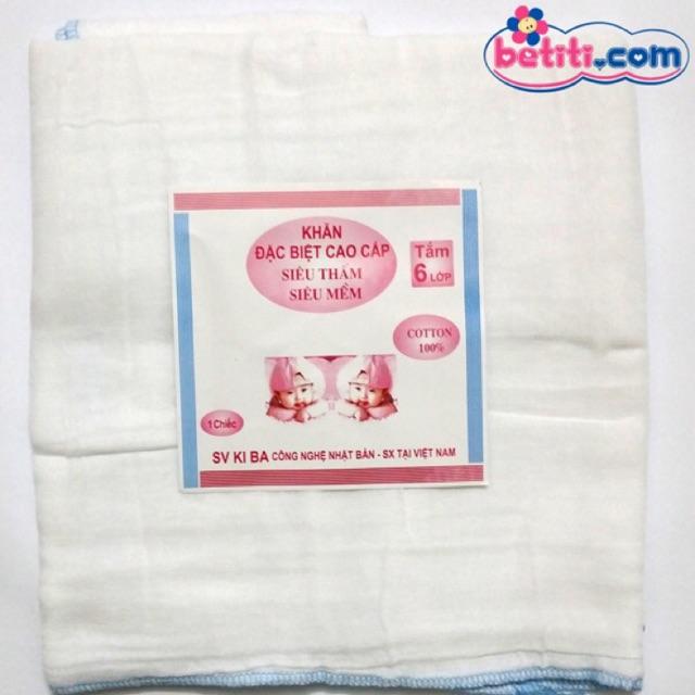 Khăn Xô Tắm Kiba Siêu Mềm 6 Lớp