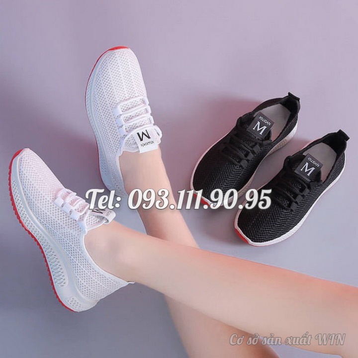 Giày thể thao sneaker Nữ thời trang du lịch dạng lưới thoáng khí, đế mềm - Mã số 1828