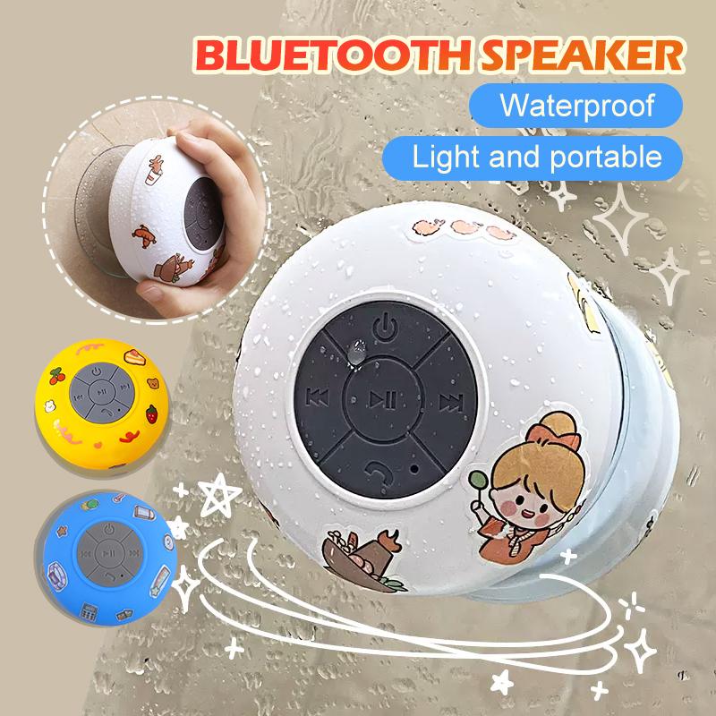 Loa Bluetooth Chống Nước Mini Không Dây Gắn Tường,Gắn Tường Nhà Tắm Chống Thấm Nước,Tiện Dụng Kèm Hình Dán Dễ Thương