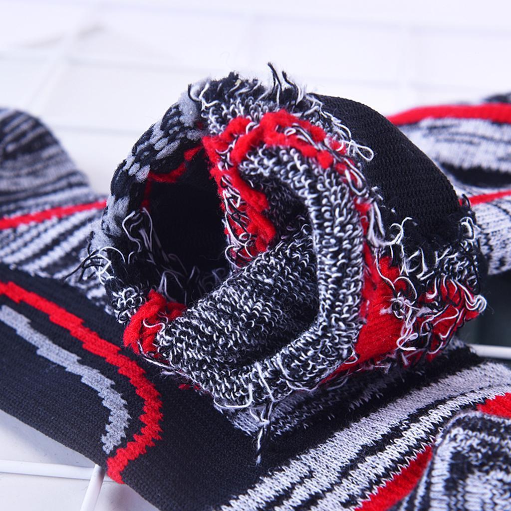 Women Men Winter Sports Hiking Socks Thermal Snow Ski Crew Sock White L