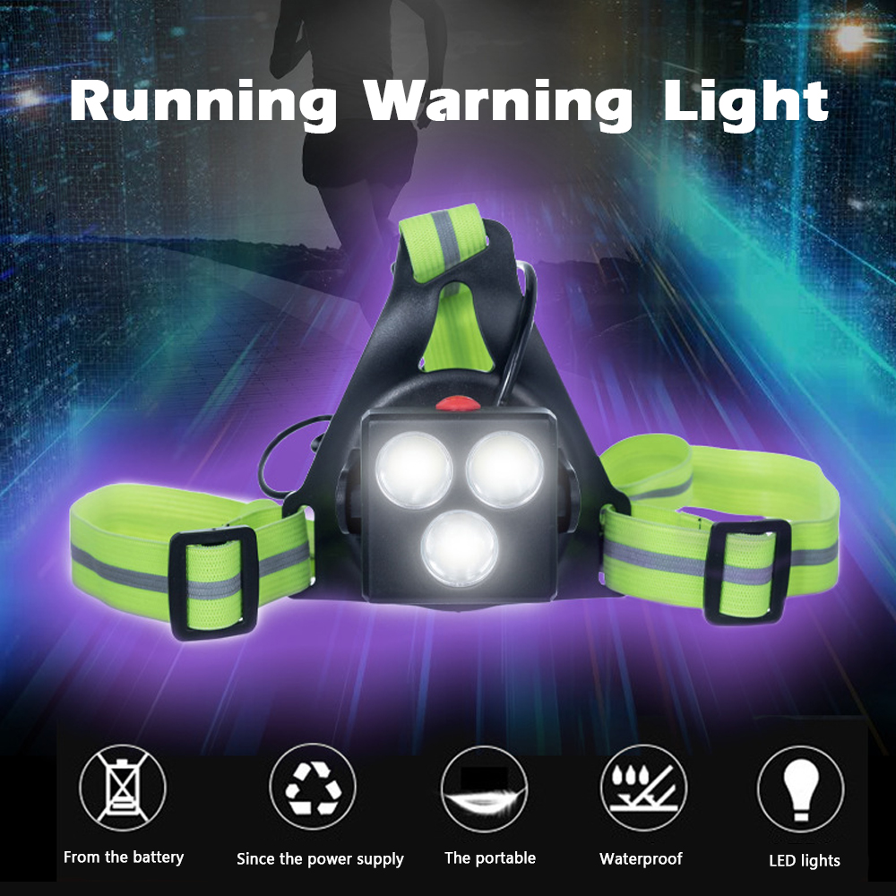 Đèn chạy bộ ban đêm cảnh báo an toàn có 3 chế độ ánh sáng có thể sạc bằng USB