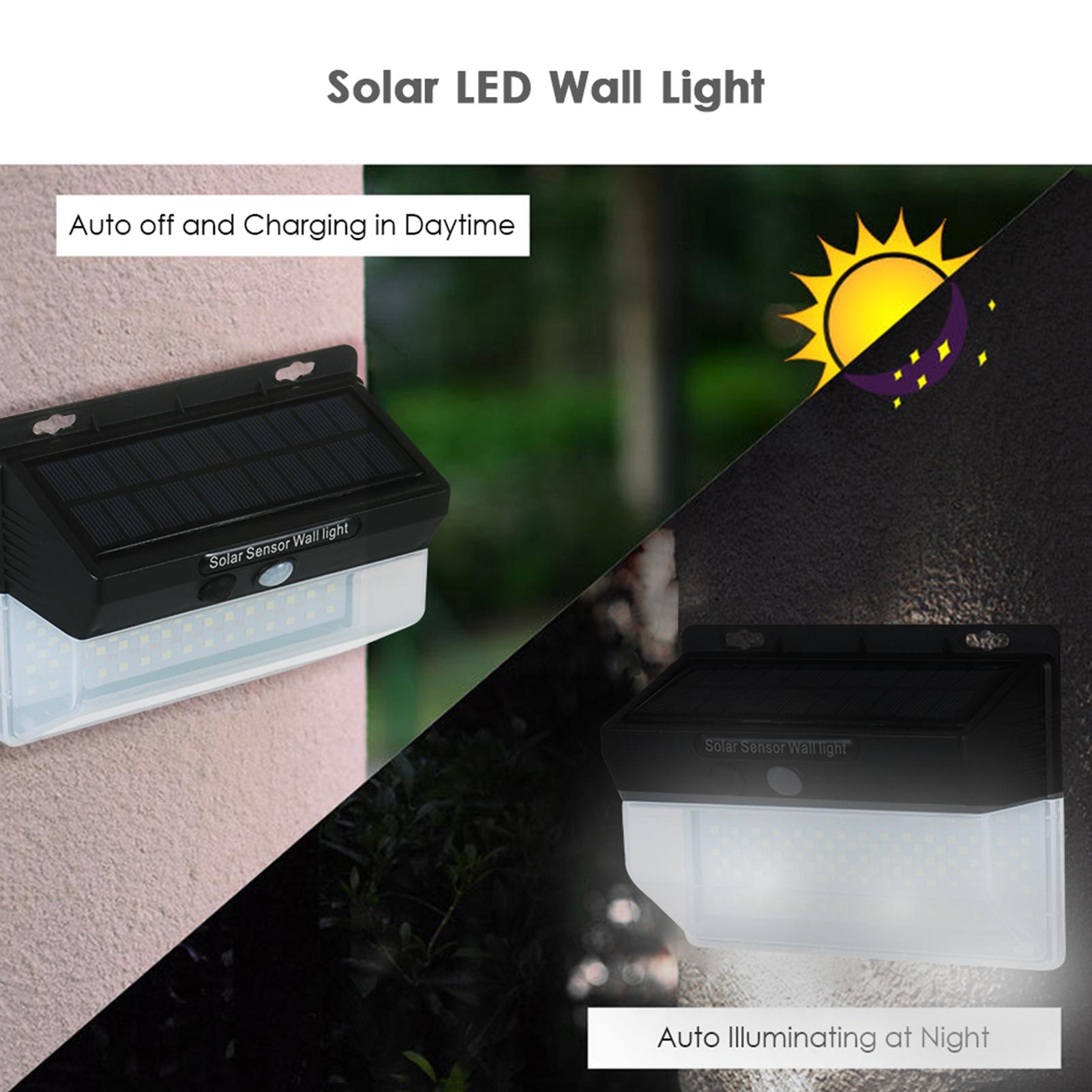 Đèn năng lượng mặt trời, cảm biến chuyển động, không dây 206 LED, chống nước tiêu chuẩn IP65