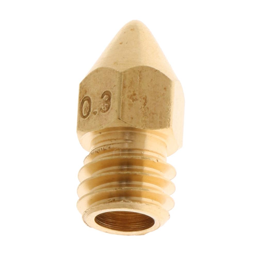 0.3mm Brass Nozzle for 1.75mm 3D Head Hotend Extruder Accessories