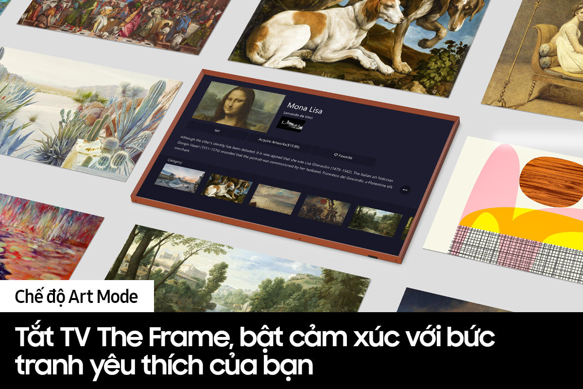 Smart Tivi QLED The Frame Samsung 4K 50 inch QA50LS03B - Model 2022