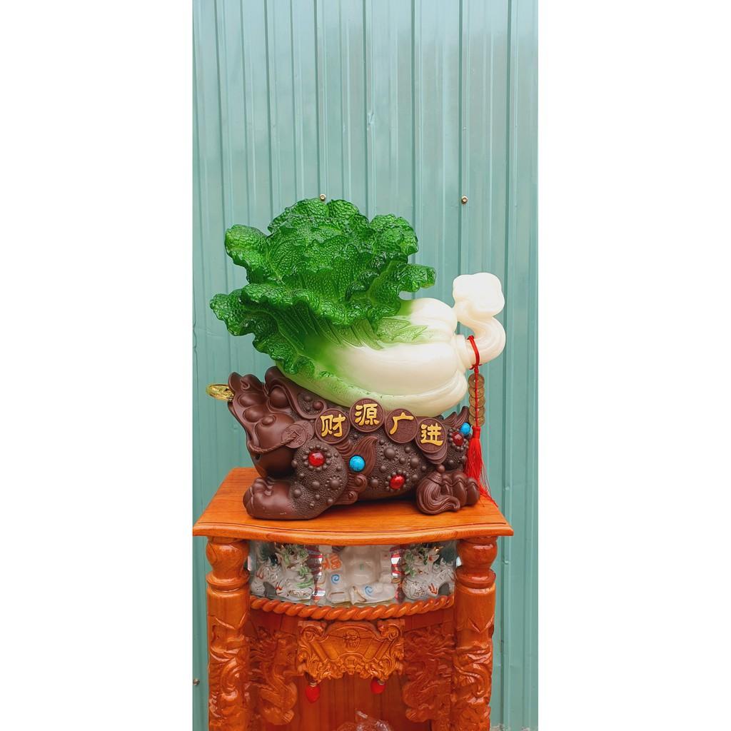 Tượng Cóc Ngặm Tiền Vàng Cõng Củ Cải