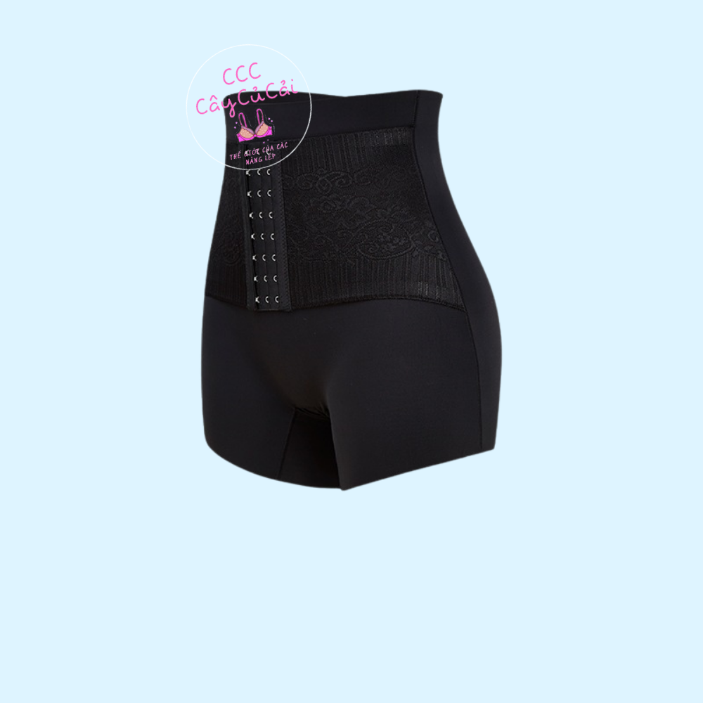 Quần gen bụng lưng cao, quần nịt bụng 3 nấc cài trước đúc su nguyên khối tạo eo thon cao cấp- CC154