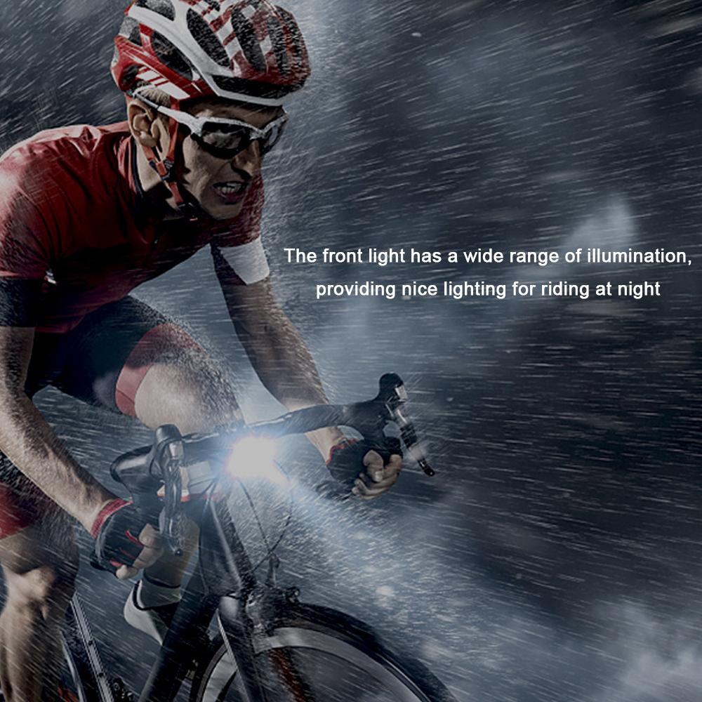 USB Rechargeable Bicycle Front Light and Rear Light Set Bike Warning Red Light Bike Tail Light Bike Front Lamp Waterproof Safety Night Cycling Accessories Kit