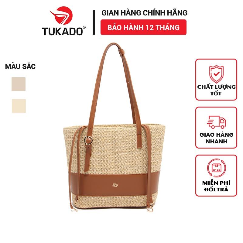 Túi Xách Nữ Kẹp Nách Chính Hãng MICOCAH Dáng Công Sở Thời Trang Phối Màu Vintage Da Cao Cấp Cực Đẹp MC129 - Tukado