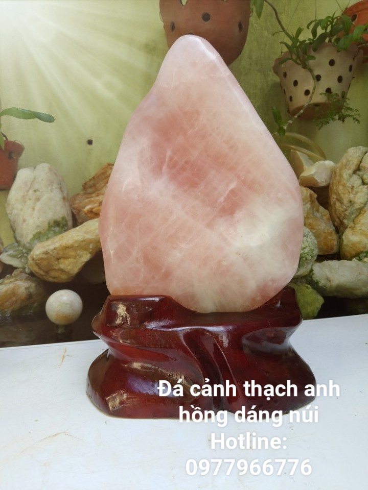 Đá Cảnh - Đá Trấn Trạch Thạch Anh Hồng - 7,8kg