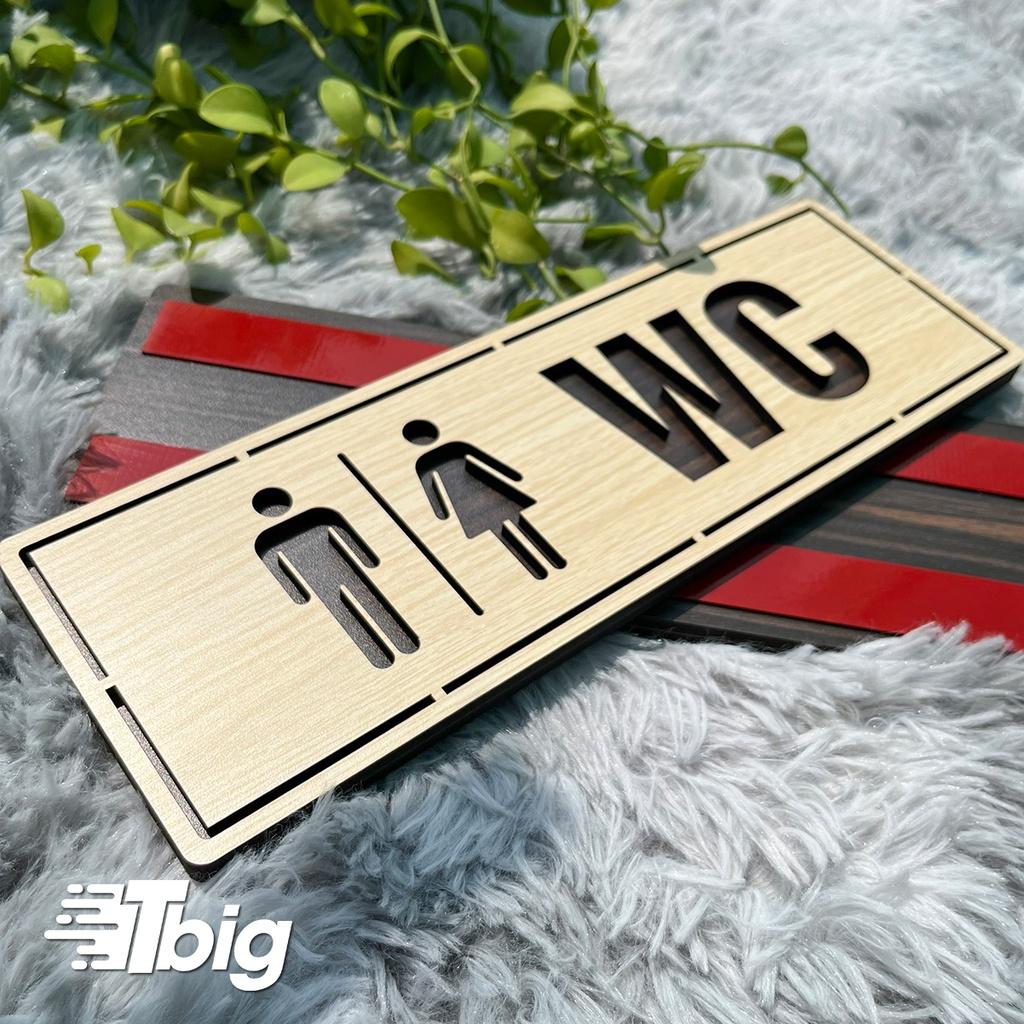Bảng Toilet - WC - Resroom - Nhà vệ sinh - bằng Gỗ Vintage Decor TL037