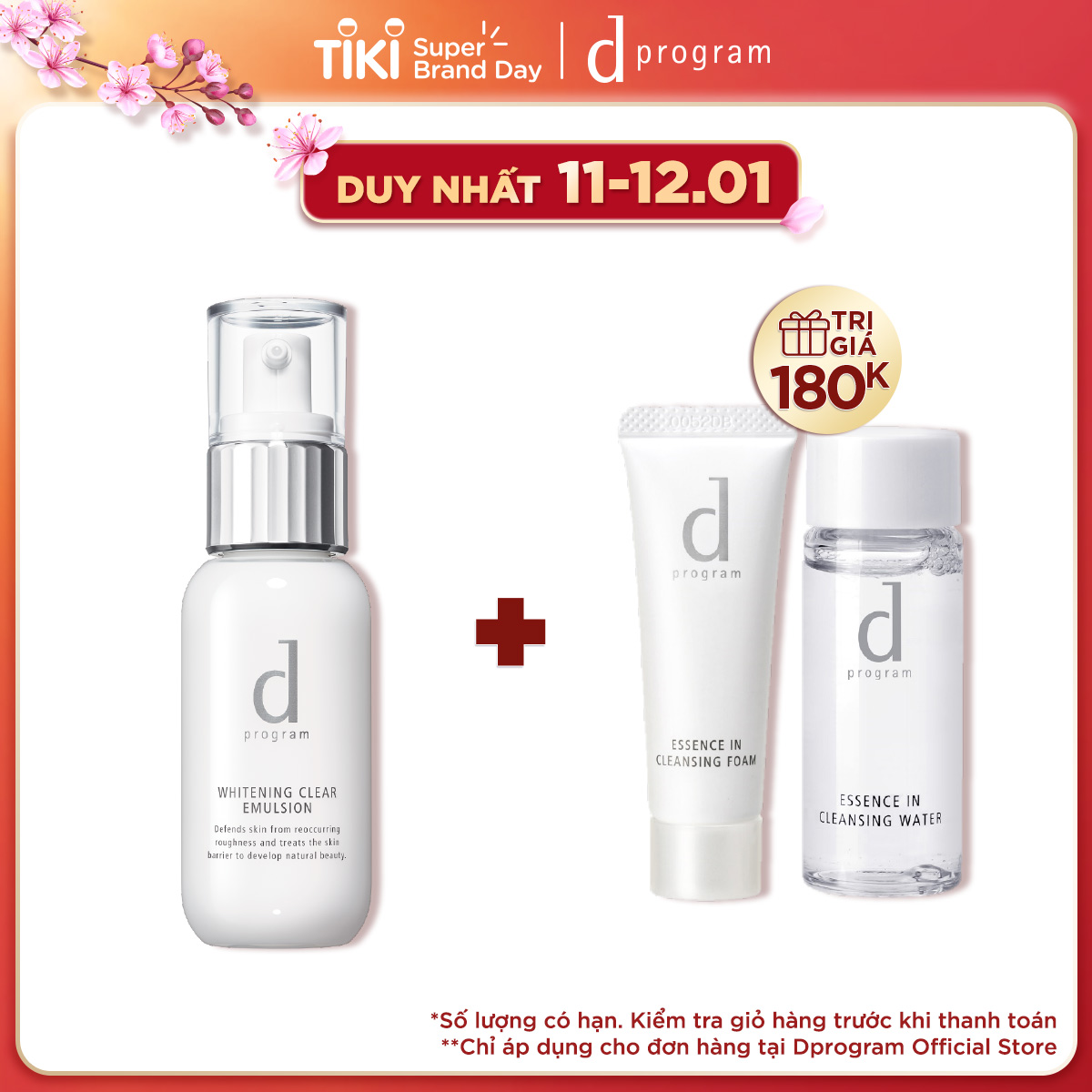 Sữa Dưỡng Trắng Da D Program Whitening Clear Emulsion 100ml
