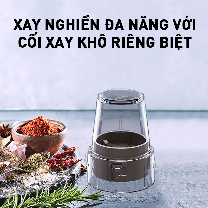 Máy xay sinh tố Panasonic MX-EX1011WRA (2 cối) - Công suất 450W - 1L - Lưỡi dao thép không gỉ - Cối nhựa kháng vỡ - Hàng chính hãng