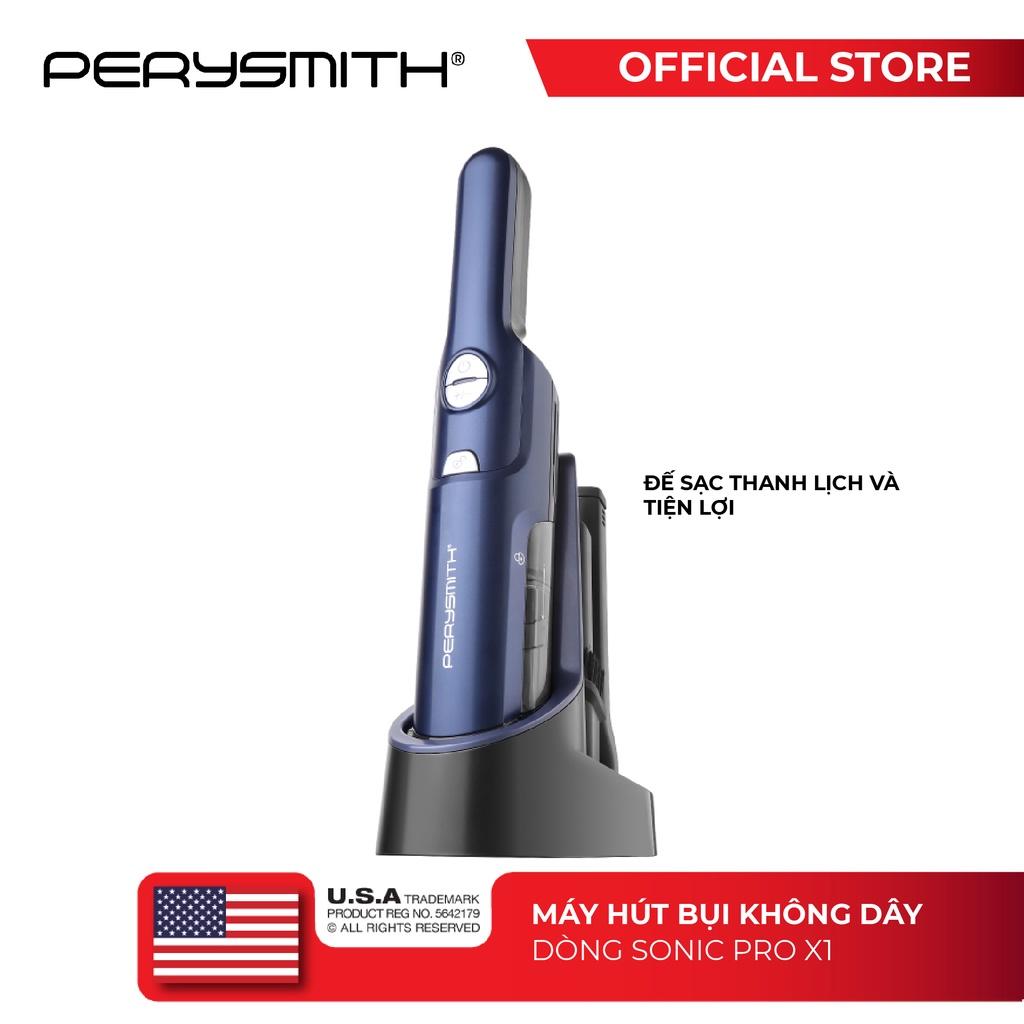 Máy hút bụi lau sàn không dây PerySmith Sonic Pro X1 cầm tay cao cấp kháng khuẩn - Hàng chính hãng