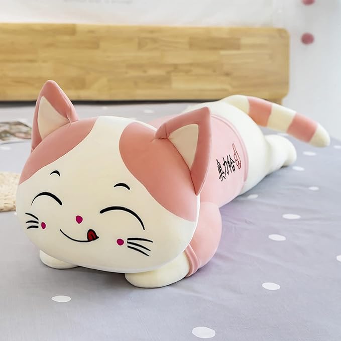 Thú nhồi bông mèo nhếch mép màu hồng - Size từ 75cm đến 1m1 - Quà tặng gấu bông mèo dễ thương