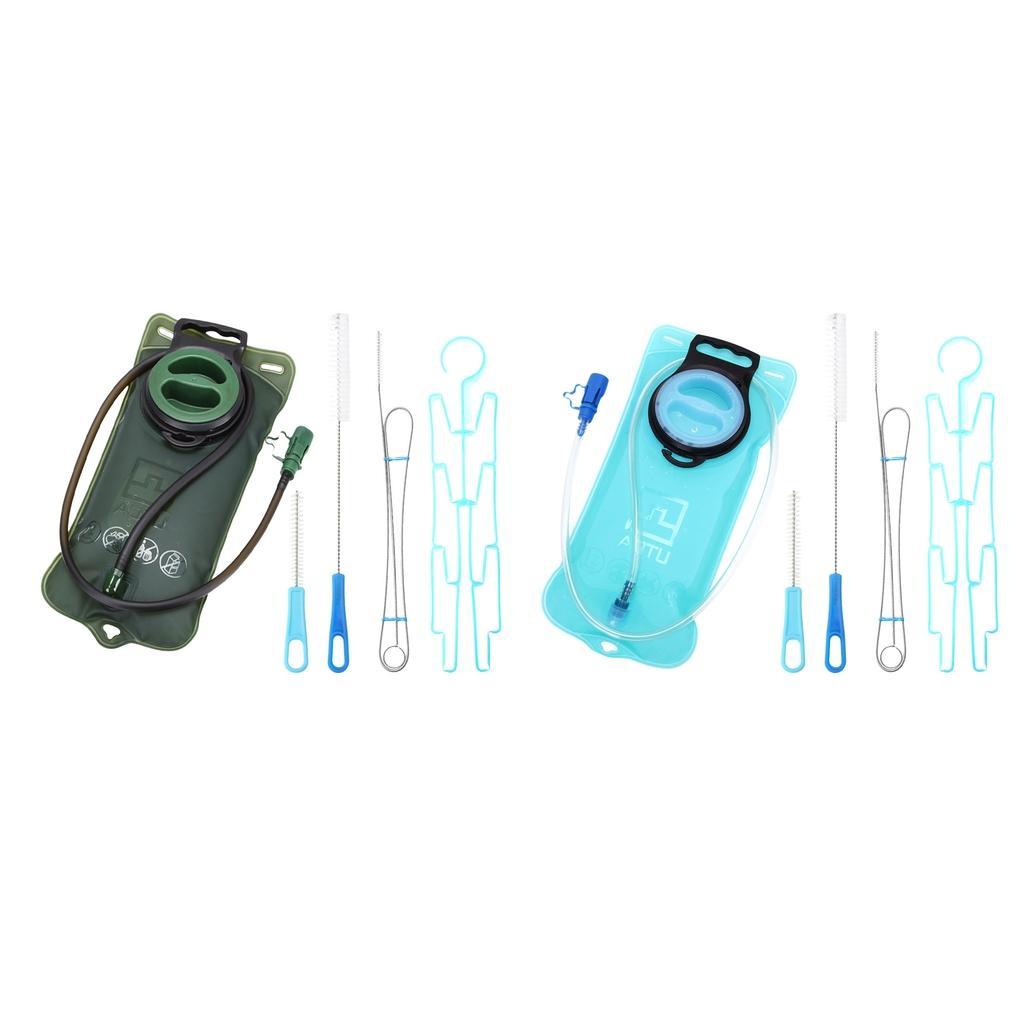 2L Hydration Bladder Outdoor Camping Water Storage Bag Water Reservoir with Cleaning Brush Drying Rack