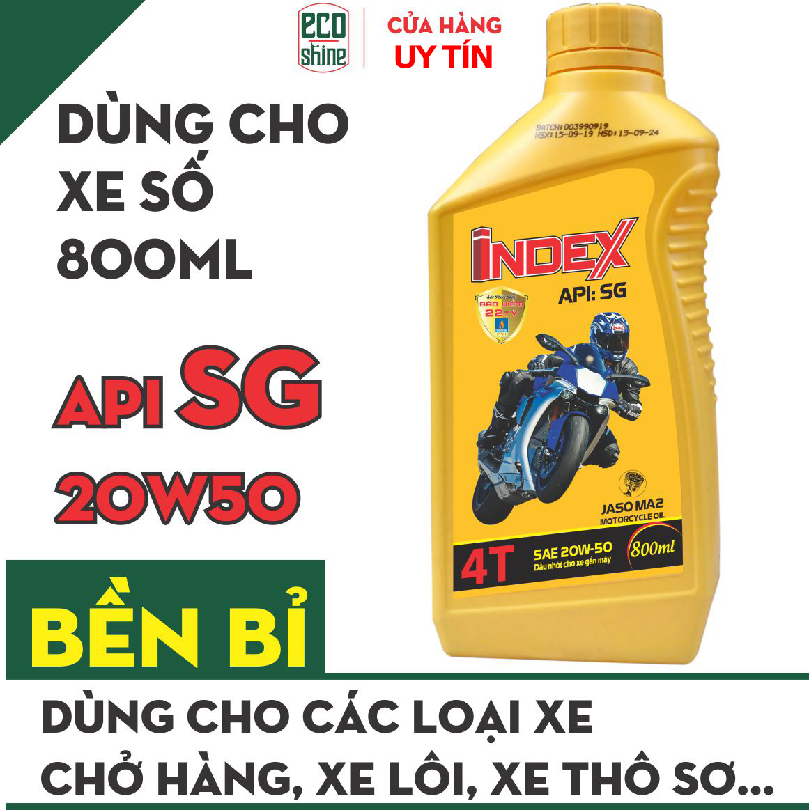 NHỚT XE SỐ 800ML DÙNG CHO XE GIAO HÀNG, XE LÔI, XE THÔ SƠ TIẾT KIỆM CHI PHÍ VẬN HÀNH WING-INDEX