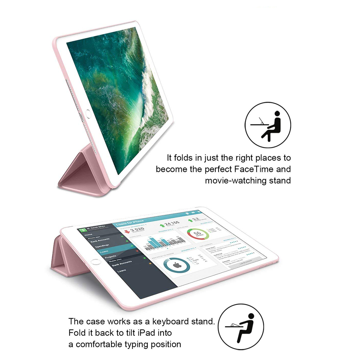 Bao Da Smart Case Gen2 TPU Dành Cho iPad Mini 1/ 2/ 3/ 4