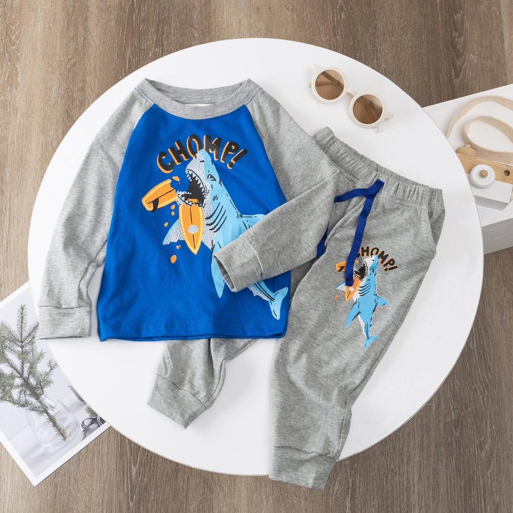 Bộ dài tay bé trai - PIKA KIDS - Chất liệu cotton xuất dư cho bé trai từ 12-25 kg