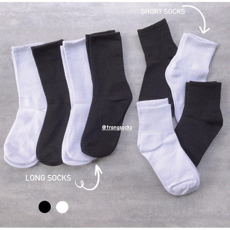 Tất trơn trung cổ gân - Long socks