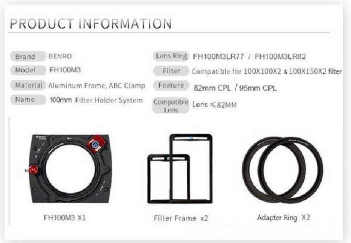 Filter Kính lọc vuông Benro Hệ 100, Hàng chính hãng