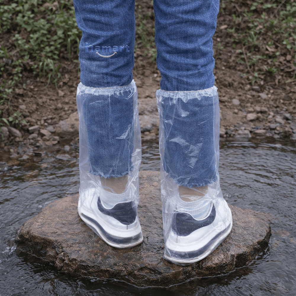 Bọc Giày Trời Mưa Ủng Nilong Bao Giày Dép Du Lịch Bảo Vệ Chống Nước Bám Bẩn 1 Lần Tiện Lợi