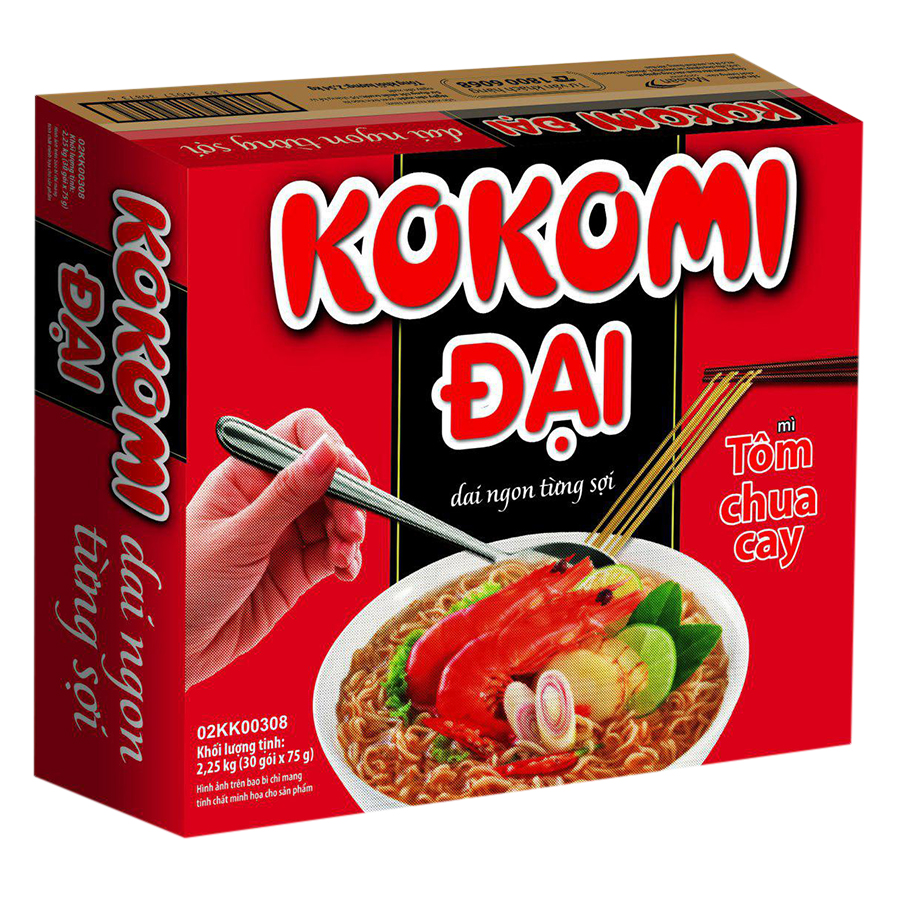 Hình ảnh Thùng 30 Gói Mì Kokomi Đại Tôm Chua Cay (75g / Gói) Hình ảnh Thùng 30 Gói Mì Kokomi Đại Tôm Chua Cay (75g / Gói)