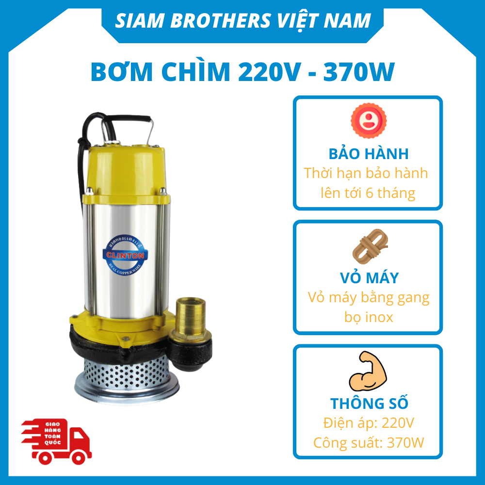 Máy bơm chìm bọc inox SSS1.5-16-0.37 - 370W Siam Brothers
