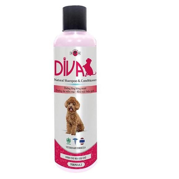 Sữa tắm cho chó DIVA dưỡng ẩm khử mùi 260 ml và 400ml hồng