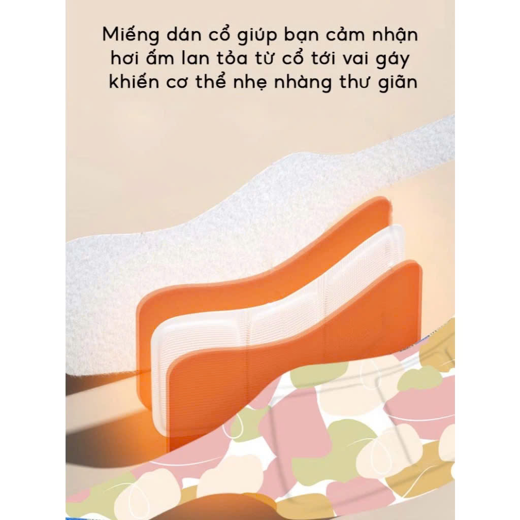 COMBO 2 Đai Dán Nóng Chườm Cổ Vai Gáy Hamart Xông Hơi Nhiệt Giảm Đau Thư Giãn Cổ Vai Gáy Hiệu Quả