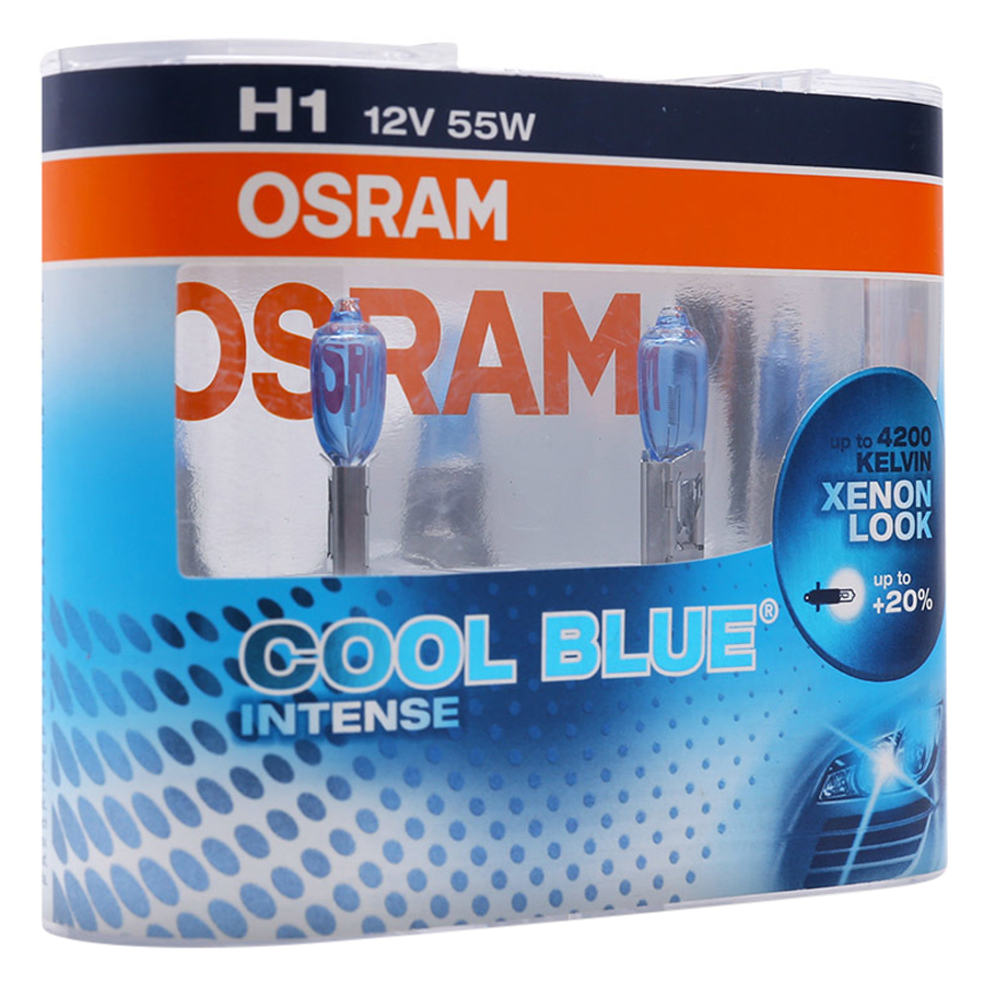 Bộ 2 Bóng Đèn Osram H1 Coolblue Intense (55W) - Xanh