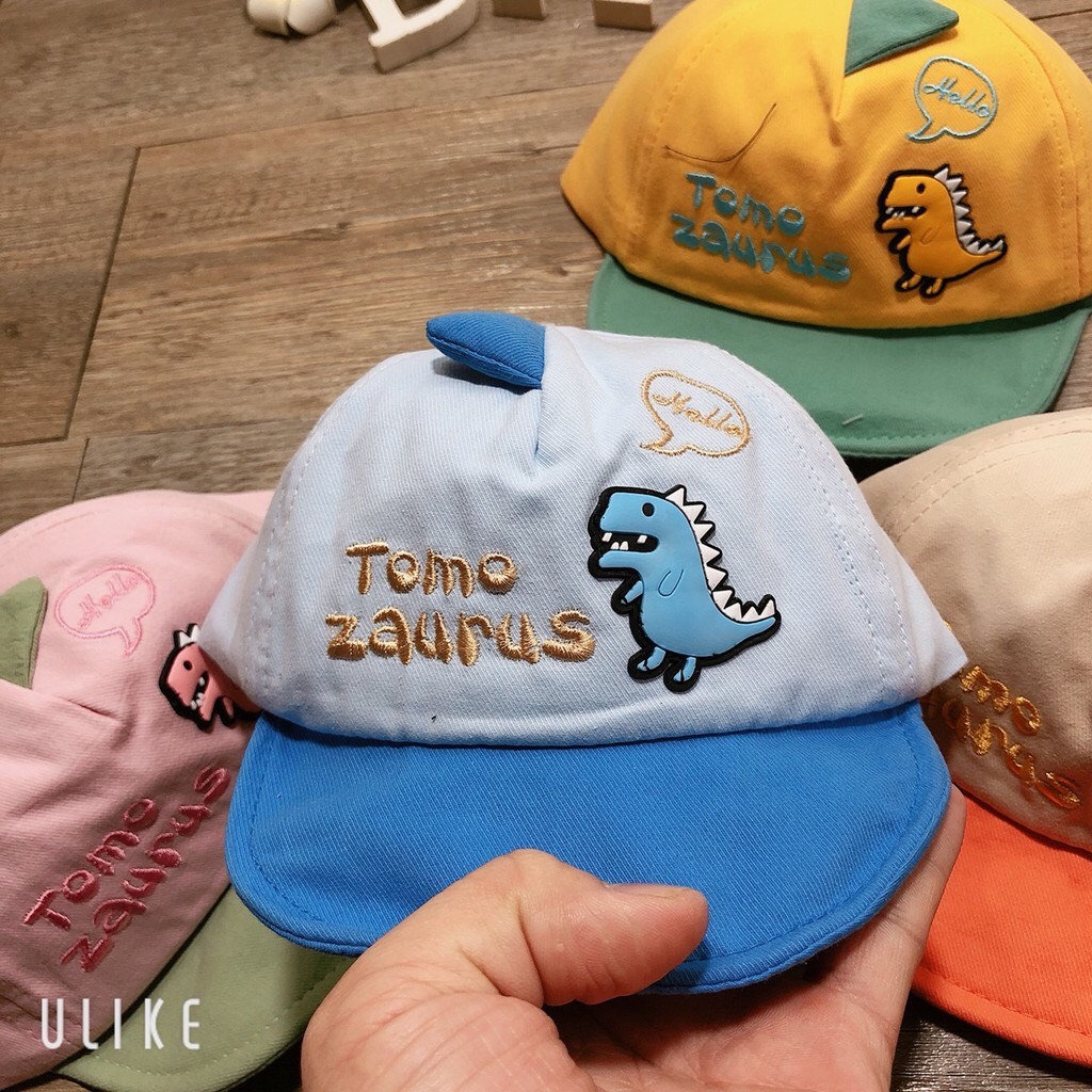 Mũ, nón lưỡi trai chú khủng long chất vải kaki cam kết đẹp