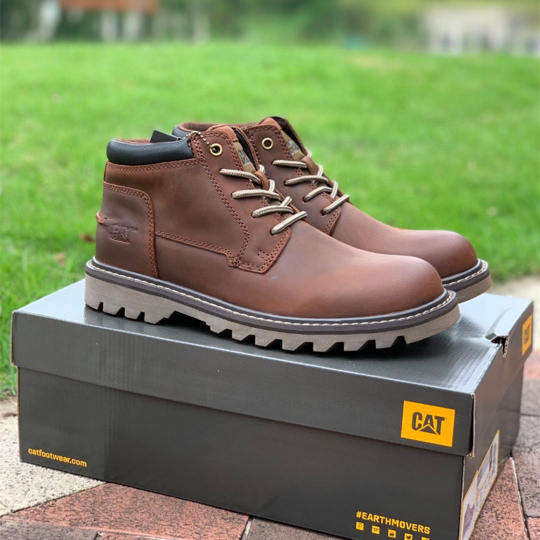 Phong cách mới nhất của mèo Goodyear giày bốt xe máy cao hàng đầu giày dụng cụ cổ điển giày bốt nam giày bốt quân sự giày thường ngoài trời giày da đầu lớn giày da