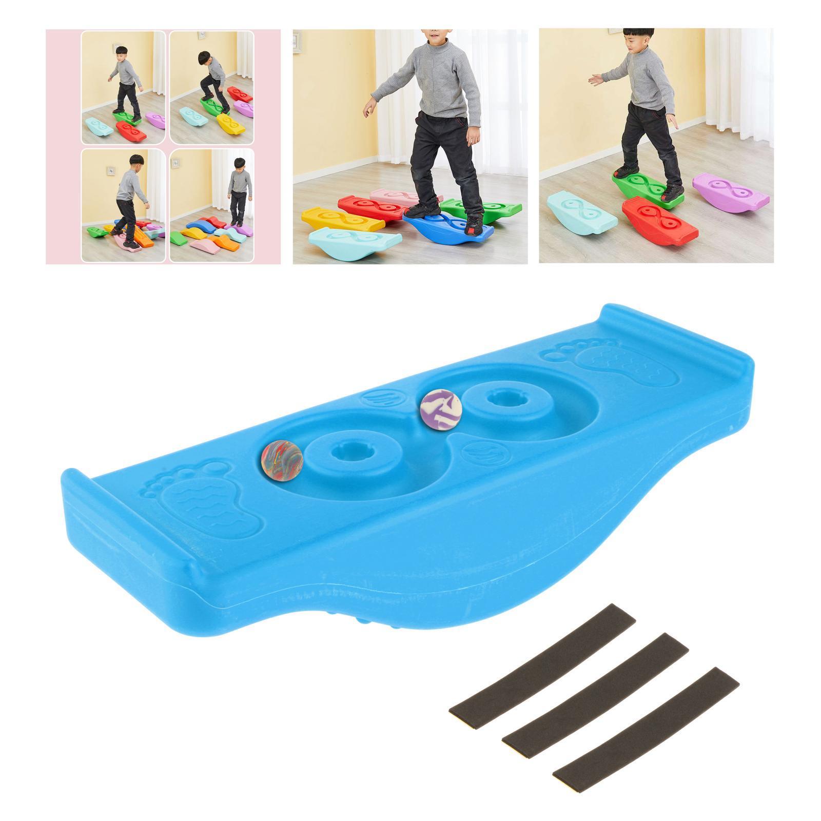 Wobble Balance Board Kids Rocker Board Toy w/ Antislip Strip Blue