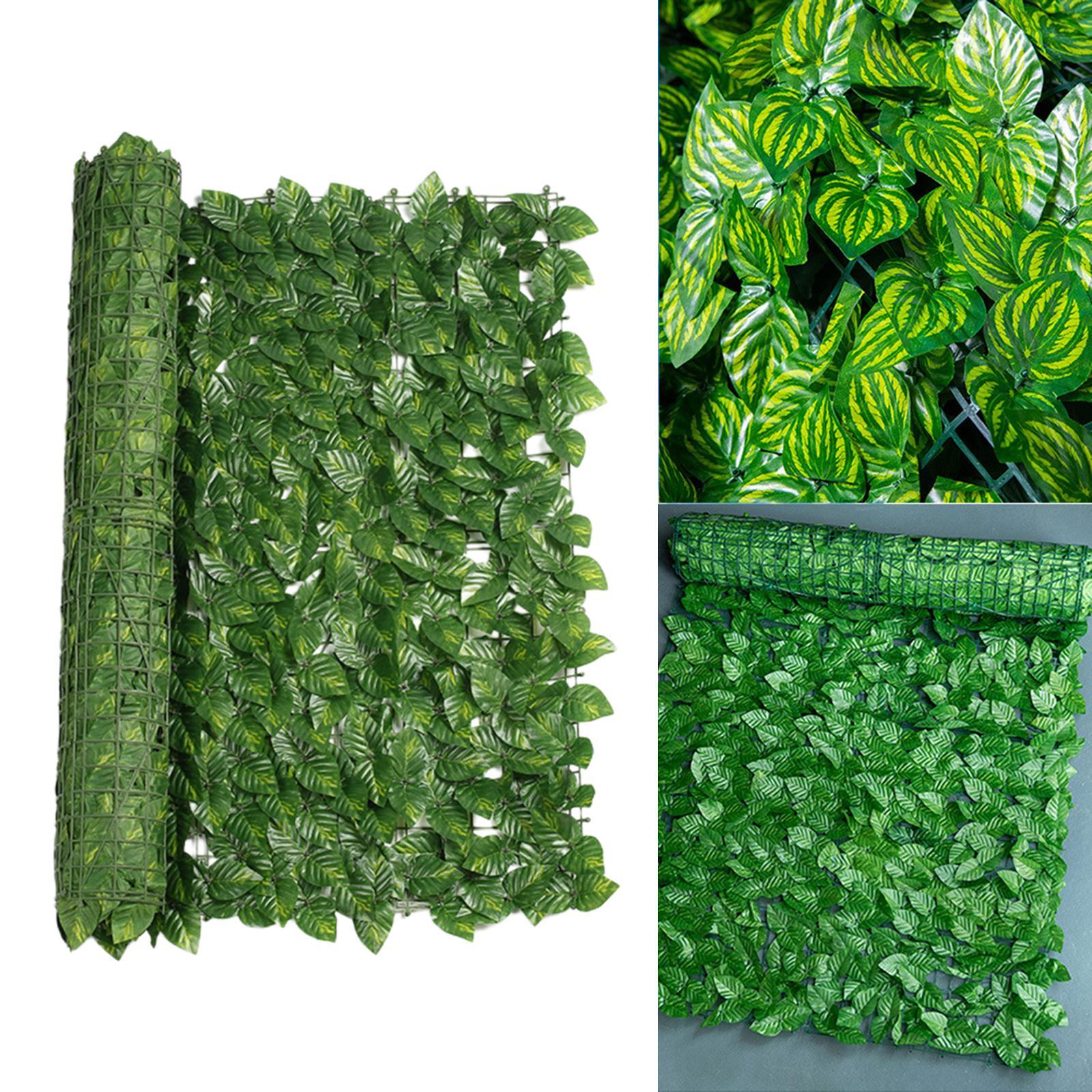 2pcs Artificial Faux Leaf Privacy Fence Screen Hedge Garden Decor 3Meter