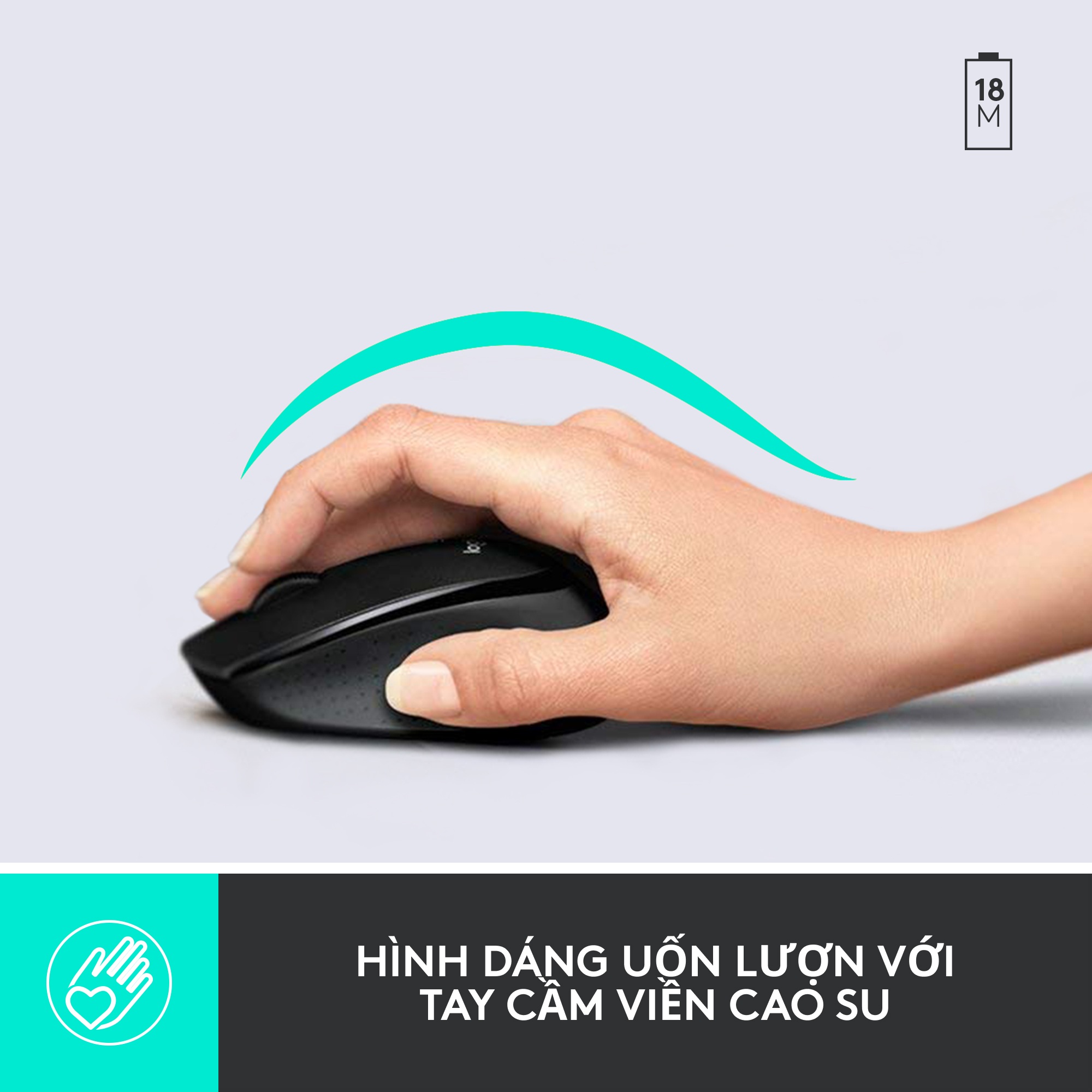 Combo chuột phím không dây Logitech MK345 - 1 đầu thu USB, pin lâu, chống tràn, fullsize - Hàng chính hãng