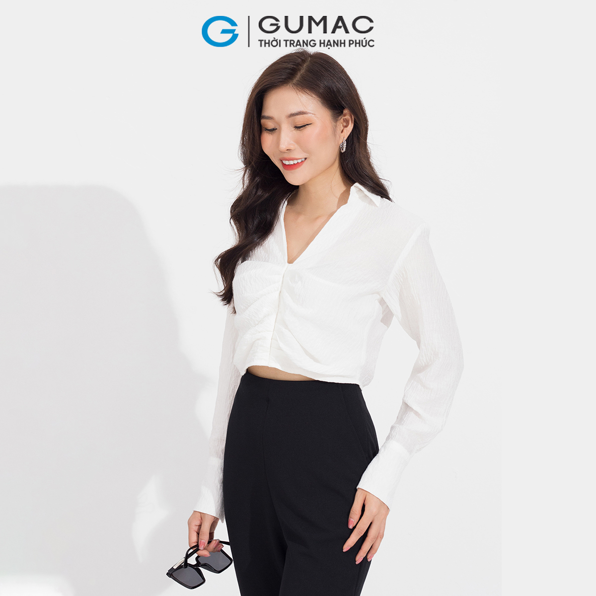 Áo Kiểu xếp nhún GUMAC AD05072