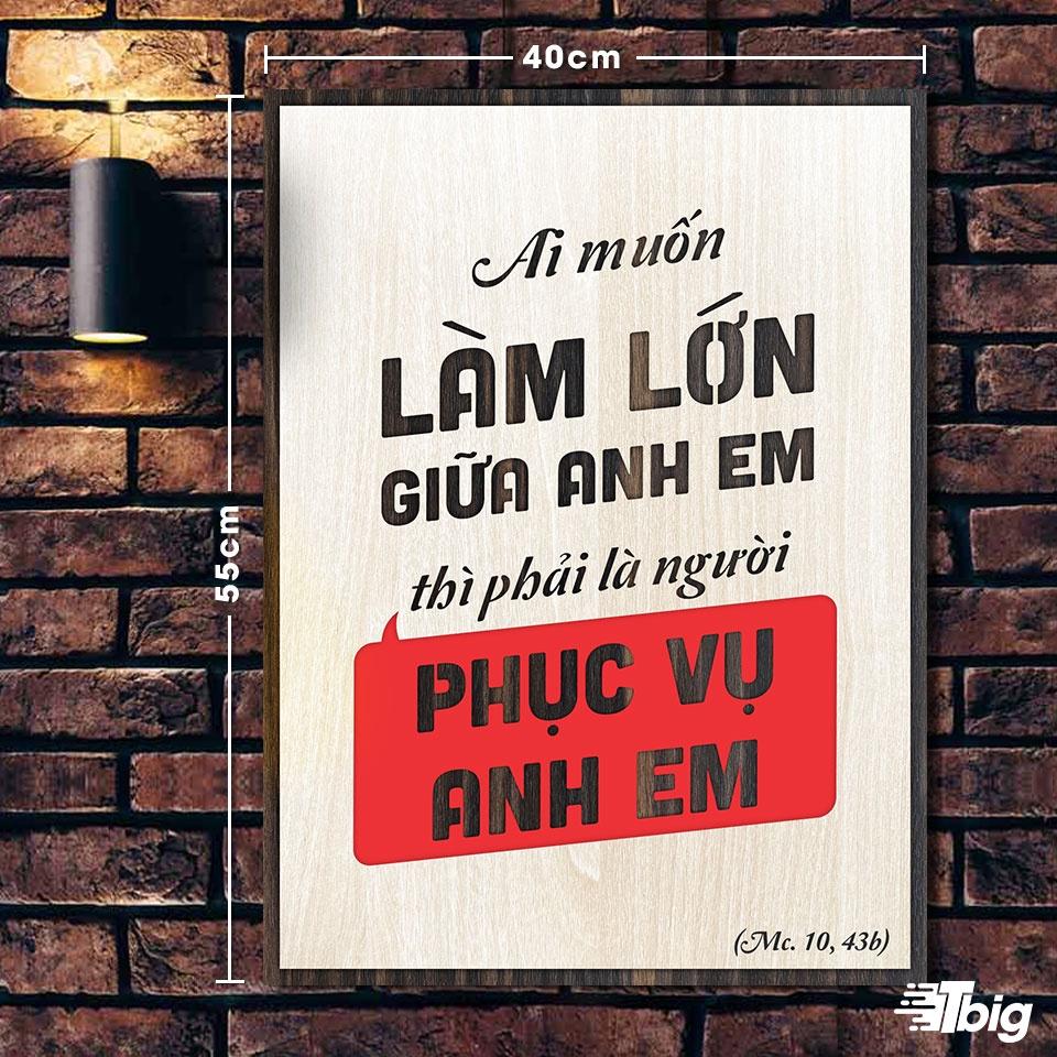 Tranh công giáo - Ai muốn làm lớn giữa anh em thì phải là người phục vụ anh em 40x55cm