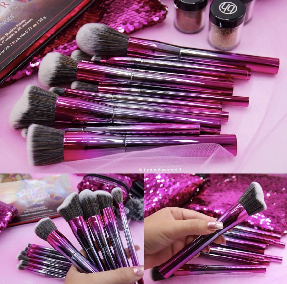 Bộ 10 cọ trang điểm  Bh Cosmetics Royal Affair Brush Set 10 Piece Metalized Brush Set