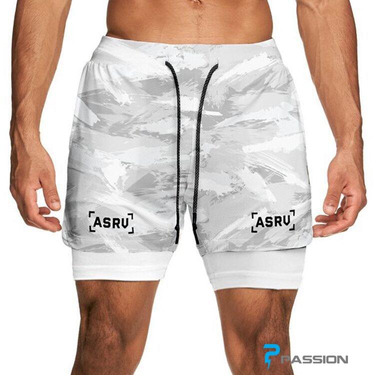 Quần short tập gym nam 2 lớp ASRV Z200