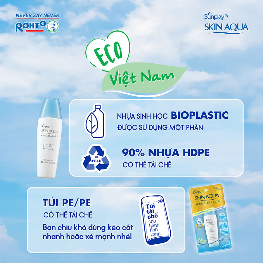 Sữa Chống Nắng Dưỡng Da Ngừa Mụn Sunplay Skin Aqua Acne Clear SPF 50+ PA++++