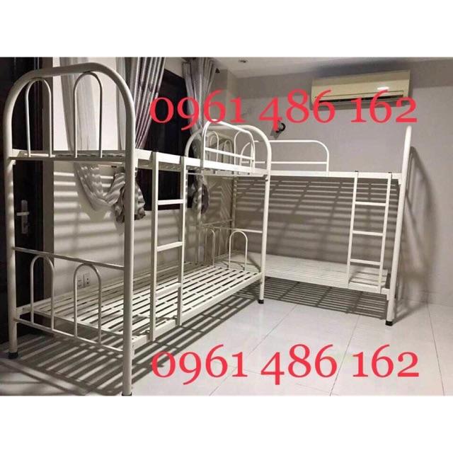 Giường tầng khung tròn- ngang 1m2 dài 2m - BH 12 tháng - Freeship hcm