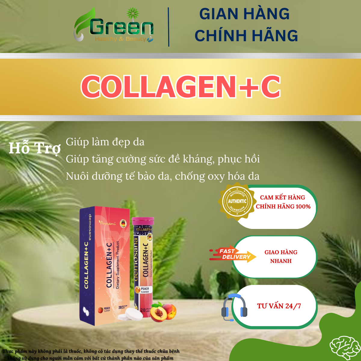 [TPBVSK] Viên Sủi Hỗ Trợ Trẻ Hóa COLLAGEN+C Đức