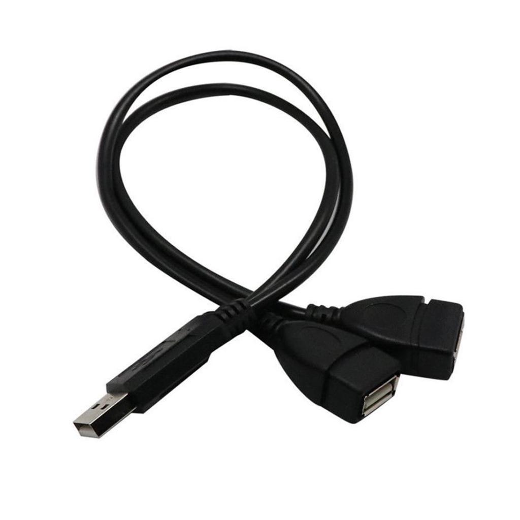 USB 2.0 A Male To 2 Dual USB Female  Y Splitter Hub Power Cable