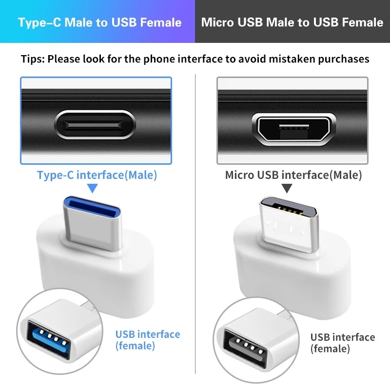 Đầu Chuyển OTG USB 3.0 Ra Type C - Kết Nối Chuột, Bàn Phím, Tay Cầm Game, chuyển đổi từ cổng USB ra cổng Type C - Hàng chính hãng