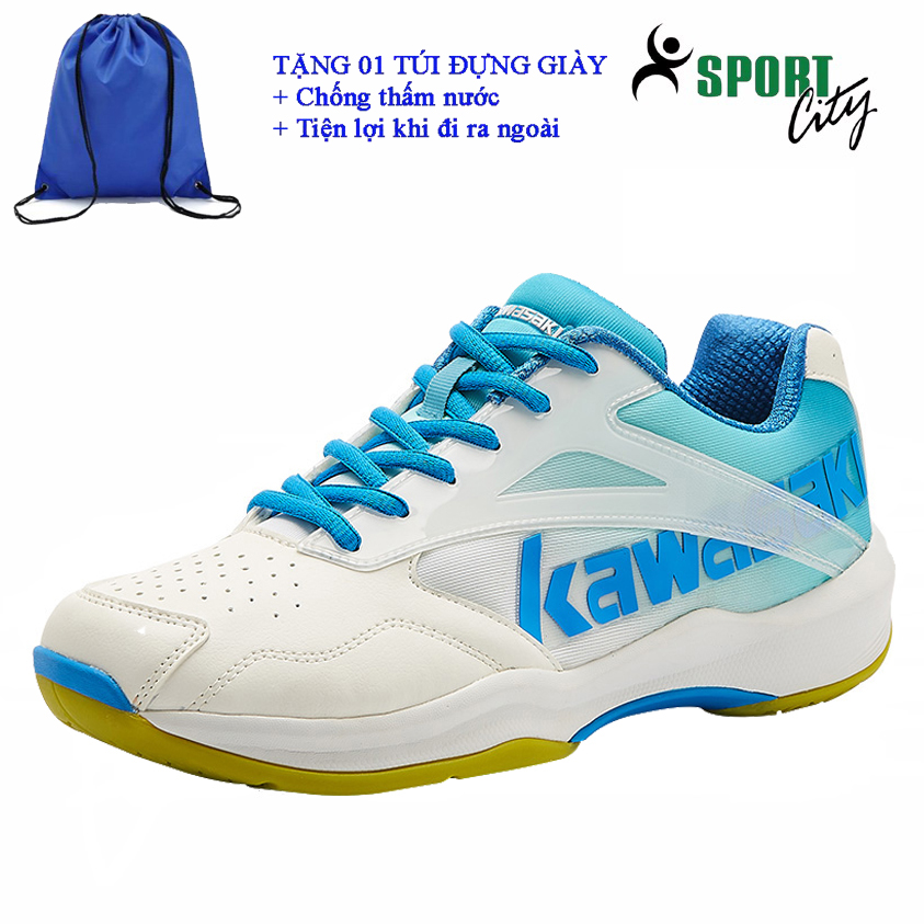 Giày cầu lông kawasaki K171 chính hãng dành cho cả nam và nữ, chuyên nghiệp chống lật cổ chân-tặng túi thể thao mang giày